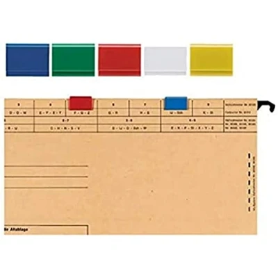 Afbeelding van Elba Kleurenruiter Vertic, steeksignaal voor hangmappen, rood, 25 stuks