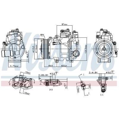 Afbeelding van Nissens Airco compressor 890133