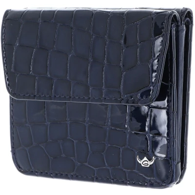 Afbeelding van Golden Head Leren Portemonnee Cayenne RFID Protect Billfold Coin Wallet With Front Snap Closure Nightblue Donkerblauw