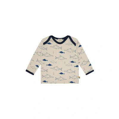 Afbeelding van loud + proud Shirt met print, van biologisch katoen, GOTS gecertificeerd, ultra marine, 86 92