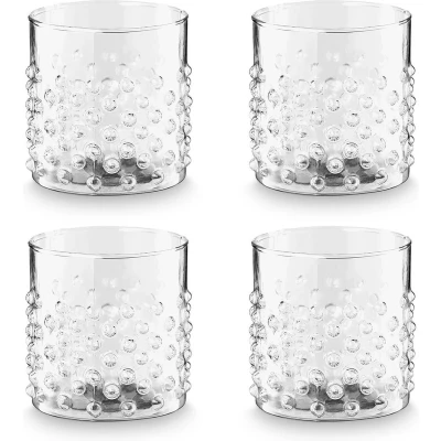 Afbeelding van vtwonen Waterglazen Dots Glazen Set van 4 Drinkglazen 300 ml