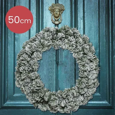 Afbeelding van Kerstkrans / Deurkrans 50CM met sneeuweffect Kerstdecoratie
