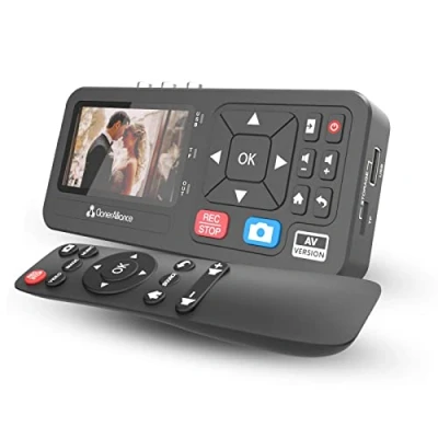 Afbeelding van ClonerAlliance ViewLite AV, draagbare analoog naar digitale MP4/MP3 video en audio omzetter met afstandsbediening. Leg CVBS/S Video/RCA/Composite vast. VHS/Set top TV Box/Retro Gaming/Hi8 Recorder.
