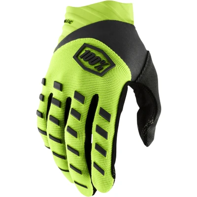 Afbeelding van 100% 2022 Crosshandschoenen Airmatic Fluor Geel / Zwart maat XXL