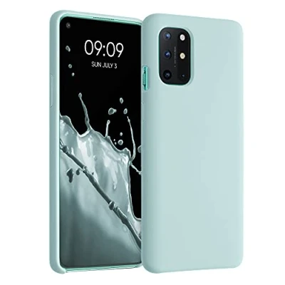 Afbeelding van kwmobile telefoonhoesje compatibel met OnePlus 8T hoesje Zachte case voor smartphone Back cover in cool mint