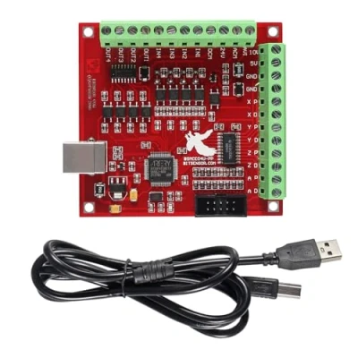 Afbeelding van DWEII MACH3 USB Interface Board, 100Khz Motion controller Card, 4 assige koppeling, algemene geïsoleerde relaisaandrijving, CNC gravure, servomotor, stappenmotor