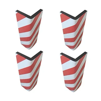 Afbeelding van SNS SAFETY LTD Zelfklevend hoekbeschermingsprofiel schuim, voor parkeerplaatsen, garages en magazijnen, 44x25x2 cm, 4 stuks (rood wit)