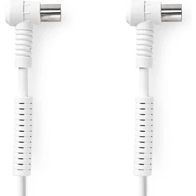 Afbeelding van Coax kabel Nedis 5 meter (Digitaal, Haaks, 120 dB, Wit)
