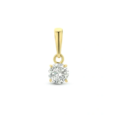 Afbeelding van goud (geelgoud) hanger zirkonia 4024390