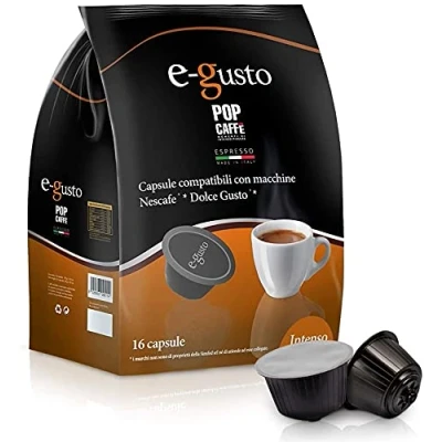 Afbeelding van 96 capsules pop koffie e Gusto mix 1 Intenso producten Nescafe &#039;Dolce