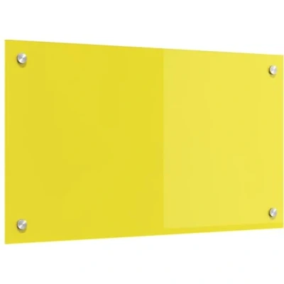 Afbeelding van vidaXL Keuken Achterwand Geel Geharde glas 70 x 40 0.6 cm Duurzaam