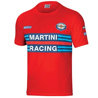 Afbeelding van T Shirt met Korte Mouwen Sparco MARTINI RACING Rood Maat L