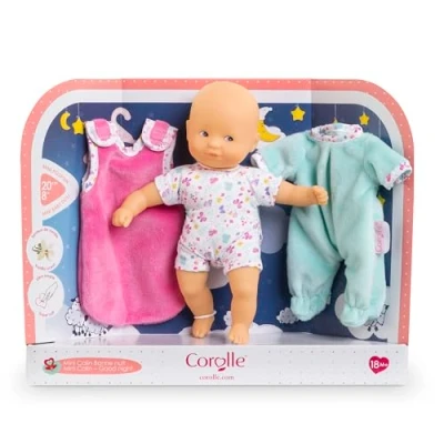 Afbeelding van Babypop COROLLE Mini Calin Bonne Nuit Papillons 20 cm 2 accessoires vanaf 18 maanden