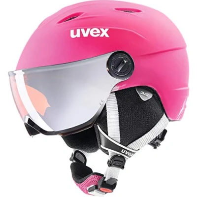 Afbeelding van uvex junior visor pro skihelm voor kinderen met vizier individueel passysteem pink matt 52 54 cm