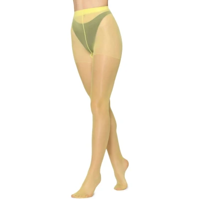 Afbeelding van Merry Style Dames Panty 15 DEN Medium gloss Polyamide MS FI C5100 SAVA Geel S