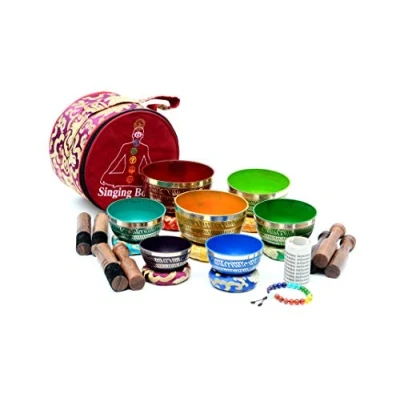 Afbeelding van THE NEPAL 7 Chakra Healing klankschalen set Tibetaanse van zeven voor