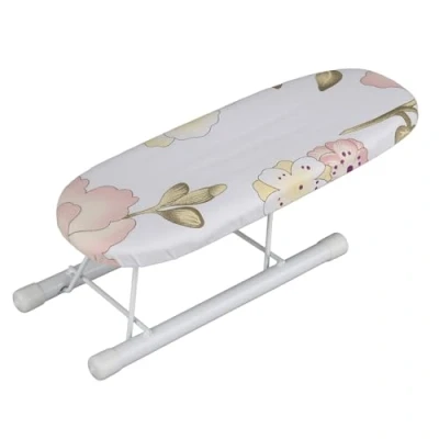 Afbeelding van Garosa Mini Tafelblad Strijkplank met Opvouwbare Benen Katoenen Hoes Voor Mouw Home Reizen Manchetten Kragen Handlingstafel (Pioen)