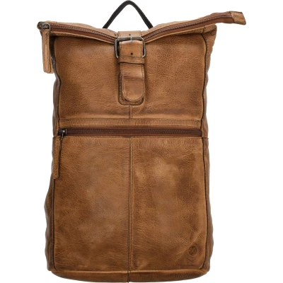 Afbeelding van Hide &amp; Stitches Paint Rock Rolltop Rugtas Cognac