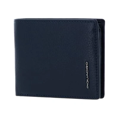 Afbeelding van PIQUADRO Pulse S portemonnee en creditcards van leer, Blauw, 11 cm,
