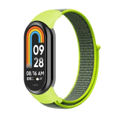Afbeelding van Sport loop nylon bandje Neon groen Xiaomi Smart band 8