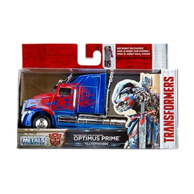 Afbeelding van Jada Toys Transformers T5 Optimus Prime, Western Star 5700 Ex Phantom, speelgoedauto uit Die cast, schaal 1:32, blauw/rood