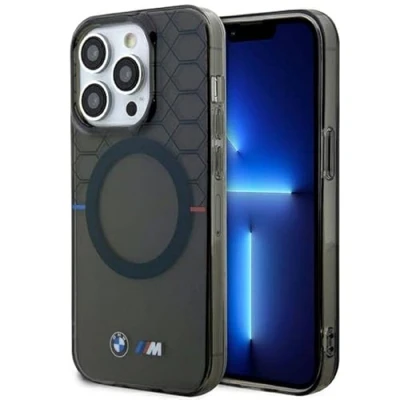 Afbeelding van BMW IML Printed Pattern Back Case (MagSafe Compatible) Geschikt voor Apple iPhone 13 Pro (6.1&quot;) Grijs