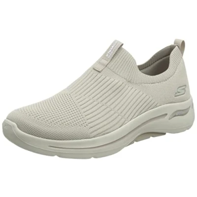 Afbeelding van Skechers Go Walk Arch Fit Sneaker dames, Taupe Textiel Trim, 36.5 EU