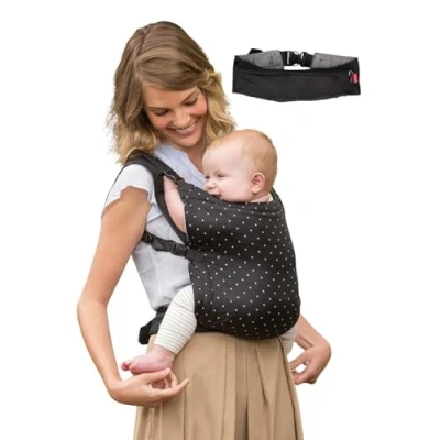 Afbeelding van Infantino Zip Ergonomic Travel Carrier face in compact, front and back carry, for newborns toddlers 12lbs 40lbs / 5.4 18.1 kg