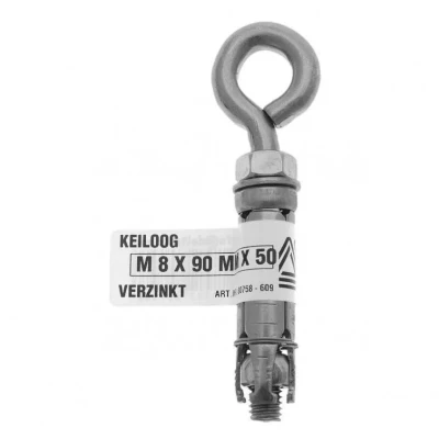 Afbeelding van Keiloog verzinkt m5 x 60 mm. lang 1 stuks. Deltafix.