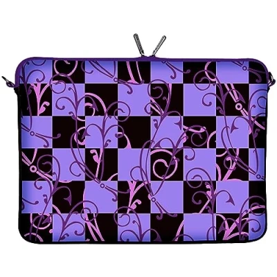 Afbeelding van Digittrade LS113 15 Purple Designer Notebooktas 15,6 inch (39,1 cm) Neopreen Notebook Case Sleeve Cover Bag paars roze zwart