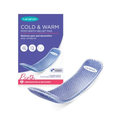 Afbeelding van Lansinoh Cold &amp; Warm Post Birth Relief Reusable Freezer or Microwave Pads for Postpartum Pain After The First Days of Postnatal