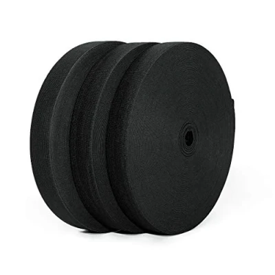 Afbeelding van 40 meter elastiek om te naaien, brede elastische band, rubber voor naaien en knutselen, kleding, doe het zelf projecten, Multifunctionele, (zwart, 15mm)