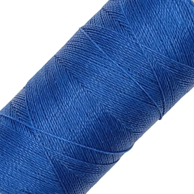 Afbeelding van LINHASITA Gewaxt garen, 100 gr/360 meter, 0,5 mm dik polyester, macramé, 30 kleuren, blauw