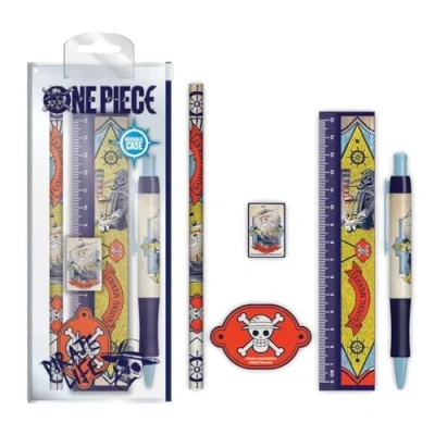 Afbeelding van One Piece Live Action Going Merry Schrijfwaren Set Incl. Pen, Potlood, Liniaal, Gum, Puntenslijper