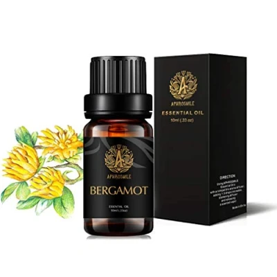 Afbeelding van Aromatherapie Essentiële Olie Bergamot, 100% Pure Bergamot Geur voor Diffuser, Luchtbevochtiger, Massage, Therapeutische Grade 0.3 oz 10ml