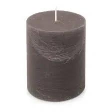 Afbeelding van Spaas Rustieke Pillarkaars 70/70 mm 25u donkerbruin