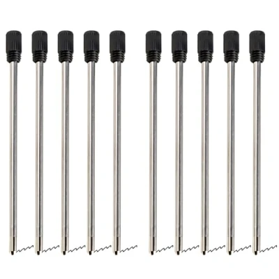 Afbeelding van YUEMING 20 Stuks Vulling Balpen,7CM Metalen Balpenvulling,Vulling voor Balpen Medium,Zwart/Blauw (Zwart)