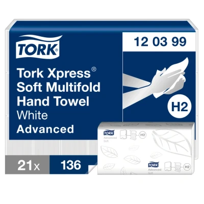 Afbeelding van Tork Xpress Soft Multifold Advanced weiß Karton 21 x 136 Stück
