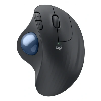 Afbeelding van Logitech ERGO M575S Wireless Trackball Mouse, draadloze ergonomische muis met Bluetooth en versleutelde dongle, comfortabele duimbediening, nauwkeurige soepele tracking, voor pc/Mac Grafiet