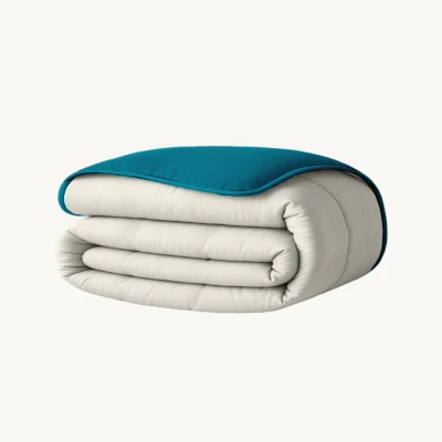Afbeelding van Dekbed zonder Overtrek Grey/Petrol 2 in 1 Bed a Bag Persoons 200x200