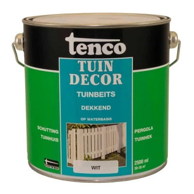 Afbeelding van Tenco Tuindecor Dekkend 2,5 ltr wit Buiten onderhoud