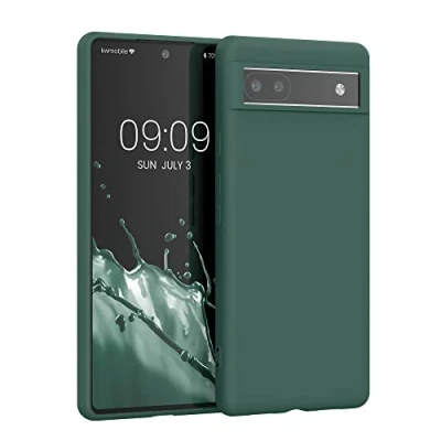 Afbeelding van kwmobile telefoonhoesje geschikt voor Google Pixel 6a Hoesje smartphone Back cover in dennengroen