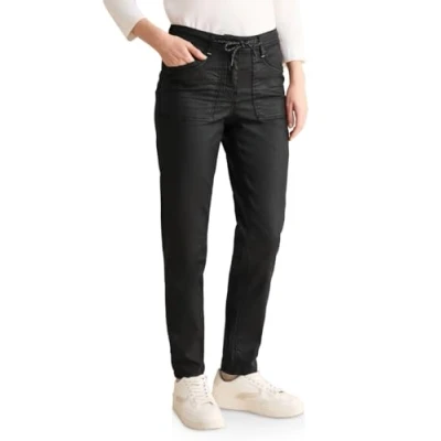 Afbeelding van Cecil Regular fit jeans Tracey met rijgkoord in de band