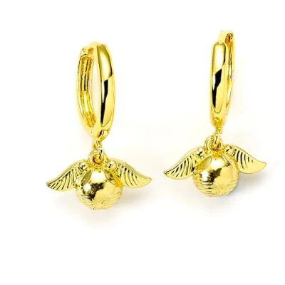 Afbeelding van Harry Potter Golden Snitch Oorbel goudkleurig Zink Fan merch, Film,