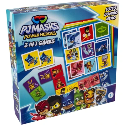 Afbeelding van Tactic PJ Masks 3 in 1: Memo Lotto Domino Games bol