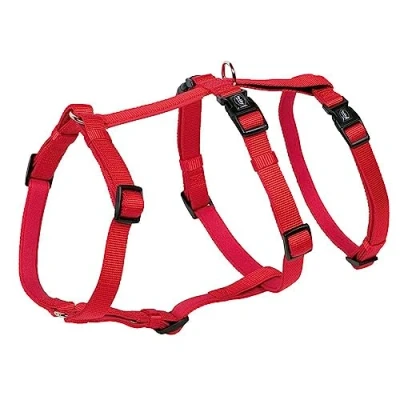 Afbeelding van Nobby Turva veiligheidsharnas voor honden, ontsnappingsbestendig, nylon en neopreen (L XL kraag 48 67 cm, borst 75 100 rood)