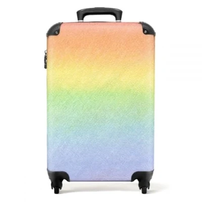 Afbeelding van NoBoringSuitcases.com® Kindertrolley regenboog Koffer kinderen 55x35x25