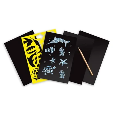 Afbeelding van Melissa &amp; Doug Scratch Art Bladen Zeeleven