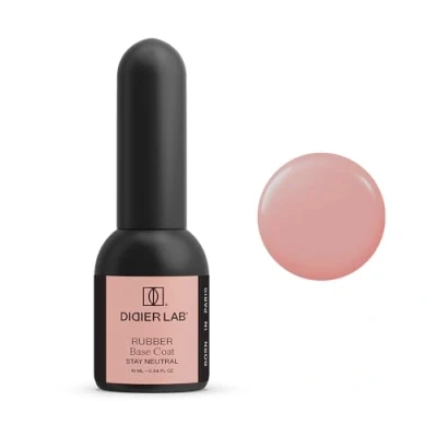 Afbeelding van Didier Lab Premium Rubber Base Gel Stay Neutral 10 ml LED UV Nagellak Nude HEMA‑ &amp; TPO‑vrij Onderlaag Coat 2in1 UV voor Manicure