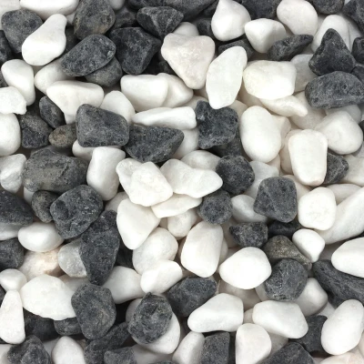Afbeelding van Belle Vous Decoratieve Natuurlijk Grijs en Witte Steentjes (3,6 kg per Zak) 1,4 2,6 cm Geassorteerde Gemixte Rivier Gravel voor Vazen Vuller/Plantenpotten, Landscaping, Aquariums Tuin
